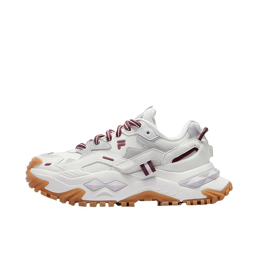 推荐商品：FILA/斐乐 Bianco 硬糖 厚底 防滑耐磨 减震透气 增高鞋 老爹鞋 女款/雪白/雨雾灰