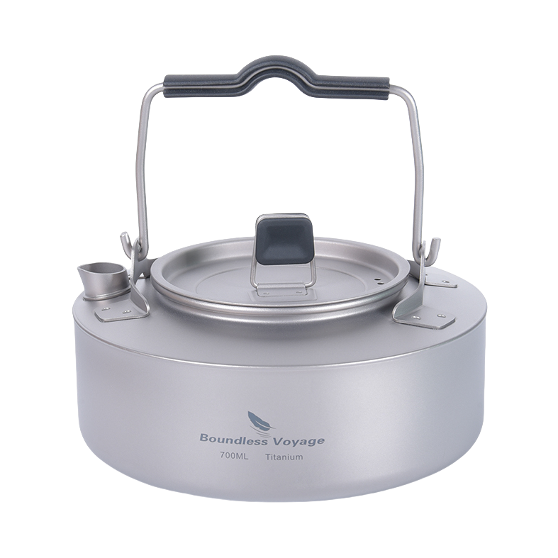推荐商品：BOUNDLESS VOYAGE/必唯 纯钛 露营 户外烧水壶 TI3100D