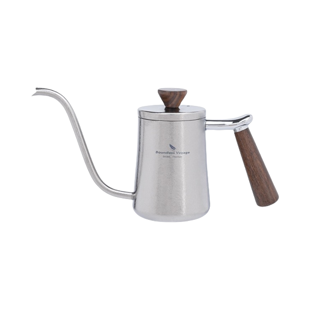 推荐商品：BOUNDLESS VOYAGE/必唯 纯钛 挂耳 细口 户外咖啡壶 TI3091D