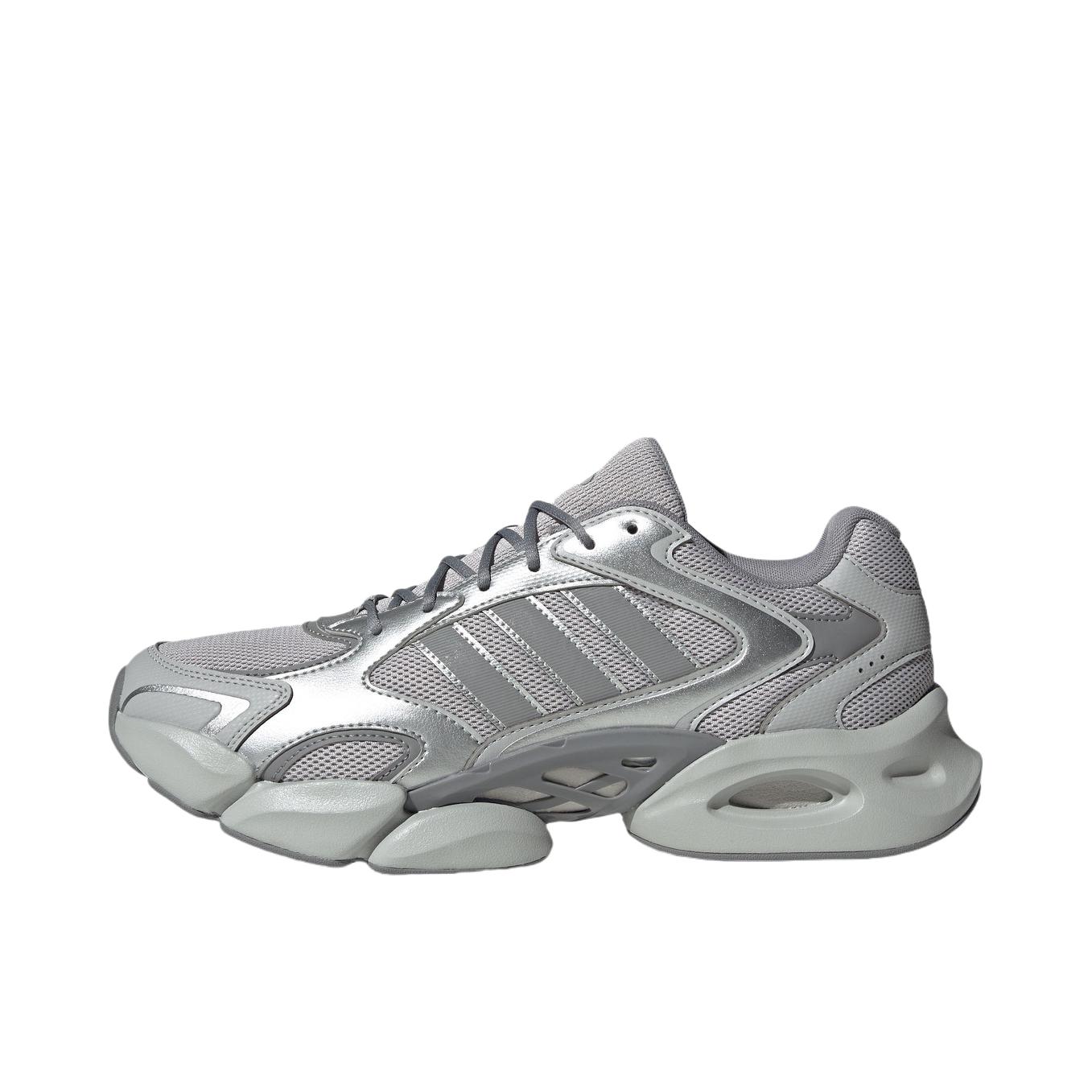 推荐商品：adidas Megastride 跑鞋 缓震透气防滑耐磨轻便回弹舒适百搭轻运动 浅灰色/金属银/灰色