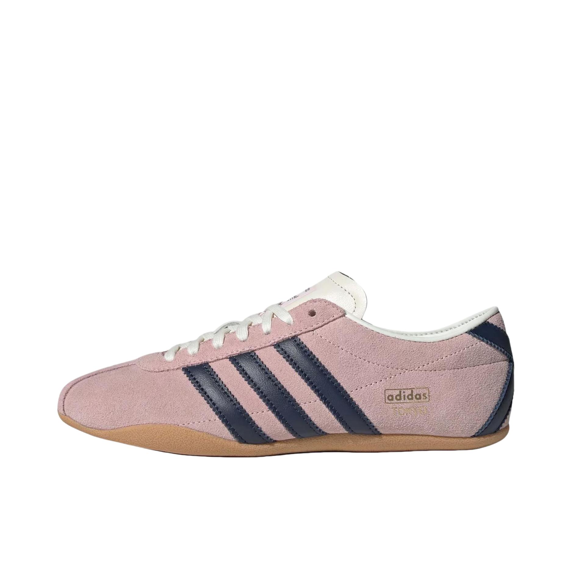 推荐商品：adidas Originals Tokyo 运动休闲鞋 德训鞋 防滑耐磨舒适低帮圆头平跟复古时尚百搭薄底 女款/粉色