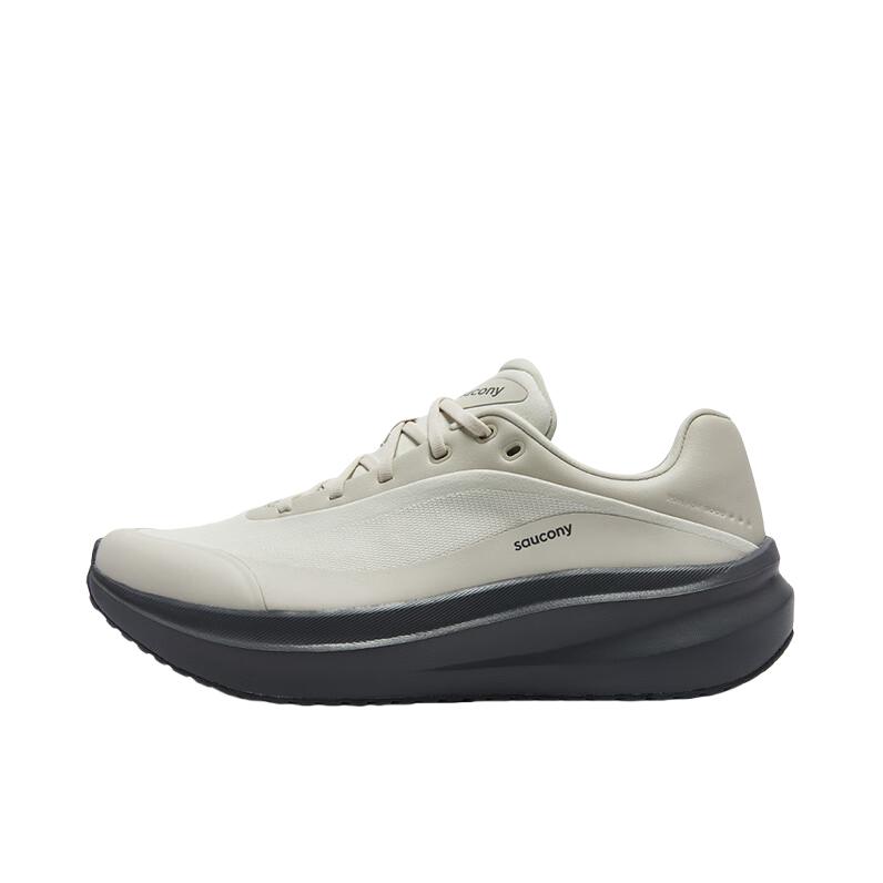 推荐商品：Saucony/索康尼 凌迅 SHIFT FLOW 2 通勤 缓震 系带 透气 跑鞋 米色