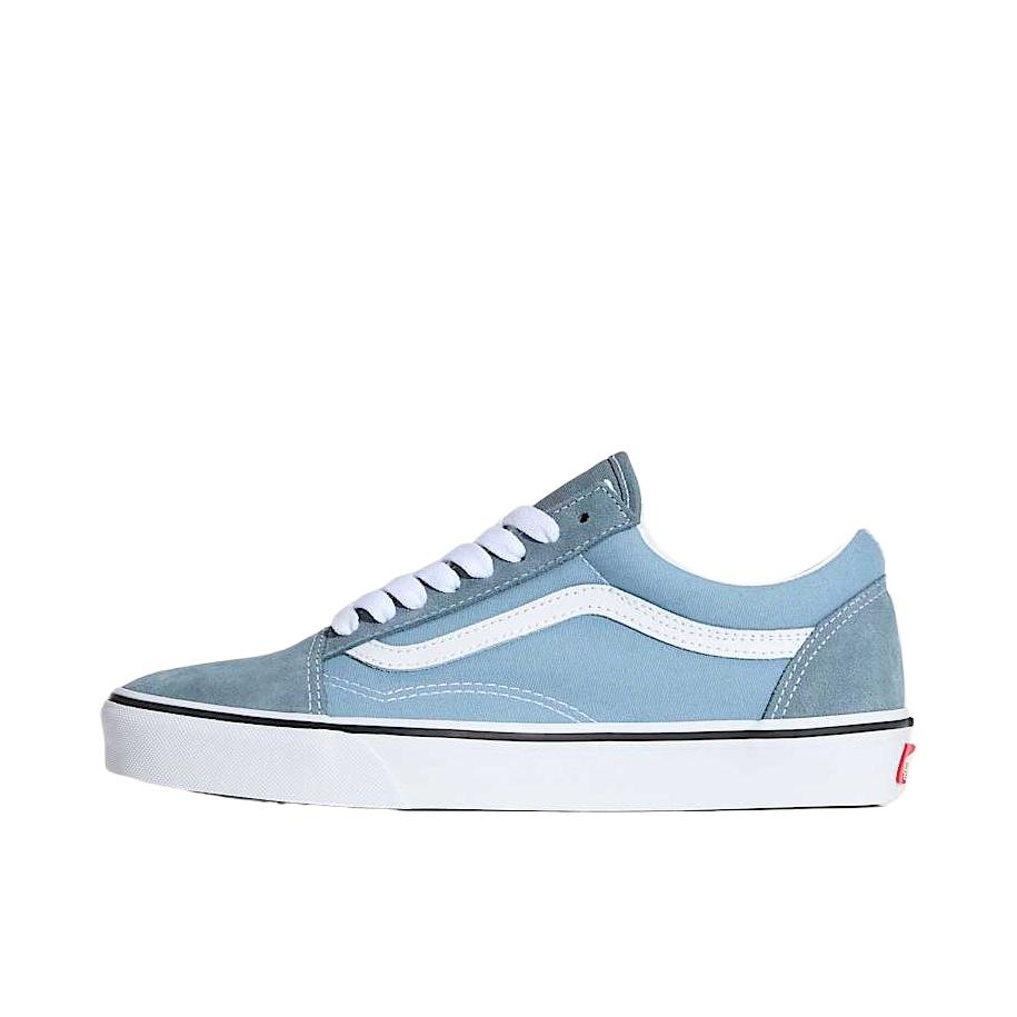 推荐商品：Vans/范斯 Old Skool 滑板鞋 板鞋 轻便防滑复古舒适经典 蓝色/纯白色 