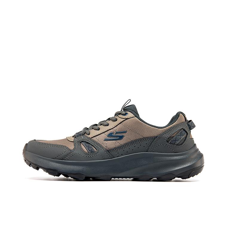 推荐商品：Skechers/斯凯奇 RIDGE OAK 绑带 老爹鞋 登山鞋 户外休闲鞋 褐色/炭灰色