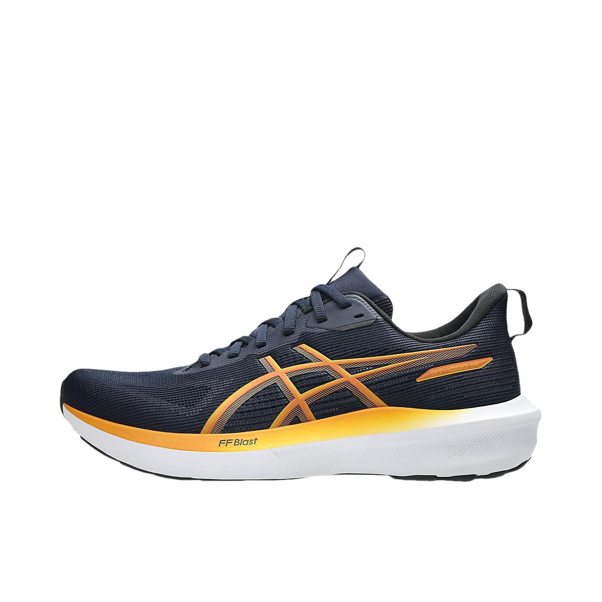 推荐商品：Asics/亚瑟士 GT-1000 14 跑鞋 稳定足弓支撑透气马拉松回弹网布缓震轻便防水圆头贴合 黑色/橙色