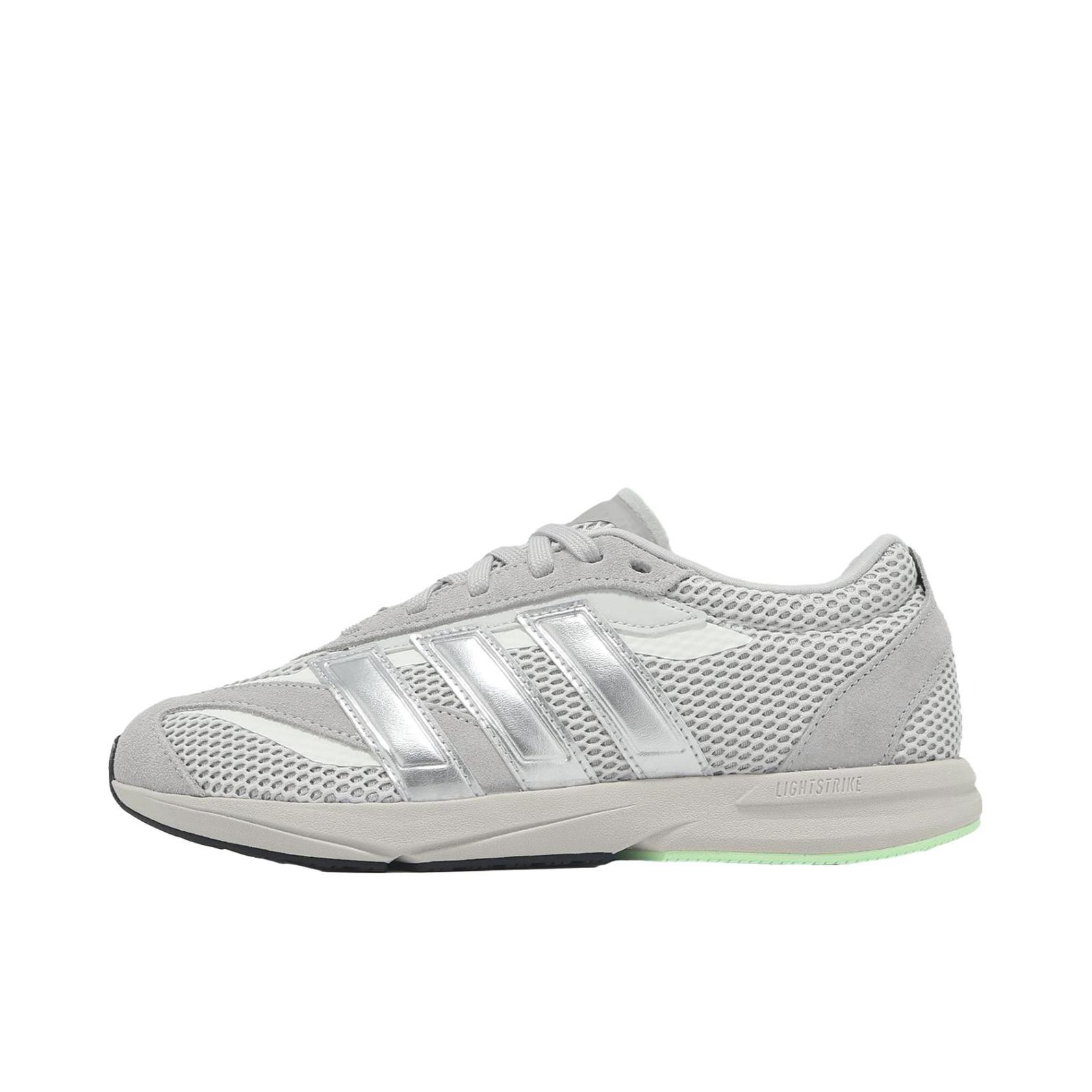 推荐商品：adidas LIGHTBLAZE LP 跑鞋 休闲轻运动耐磨轻便舒适百搭缓震轻量训练织物支撑 灰色/银色 