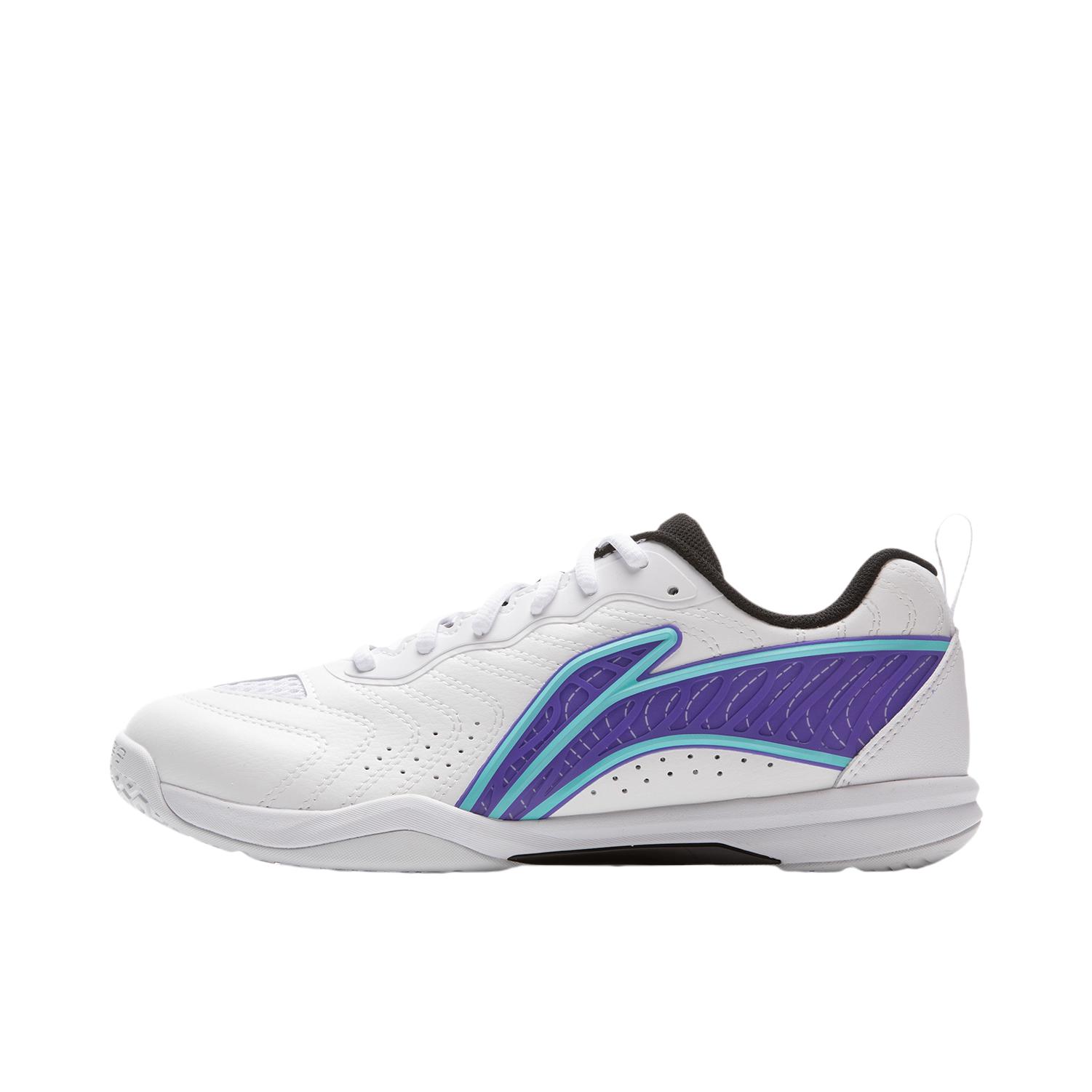 推荐商品：【孙颖莎同款】李宁 乒乓球系列 麒麟3.0 轻量 高回弹 支撑稳定 功能性 乒乓球鞋 标准白/荧光星耀紫