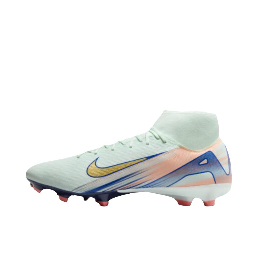 推荐商品：Nike Mercurial Superfly 10 Academy MG 足球鞋 中端胶质短钉硬场地防滑 米色/橙色