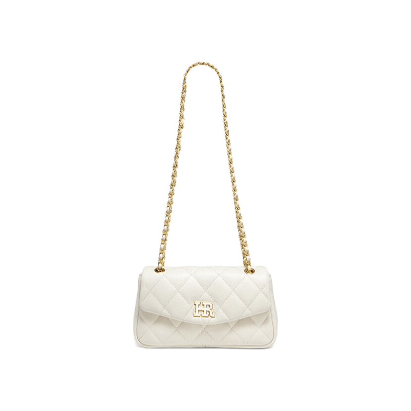 推荐商品：HR/赫莲娜 520小香风菱格头层牛皮单肩链条包斜挎包