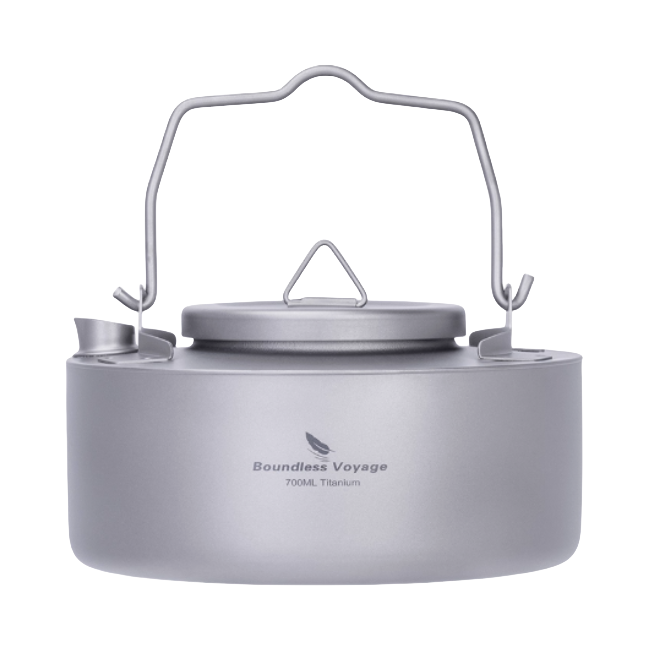 推荐商品：Boundless Voyage/必唯 简约 纯钛 便携式 户外烧水壶 Ti3103D