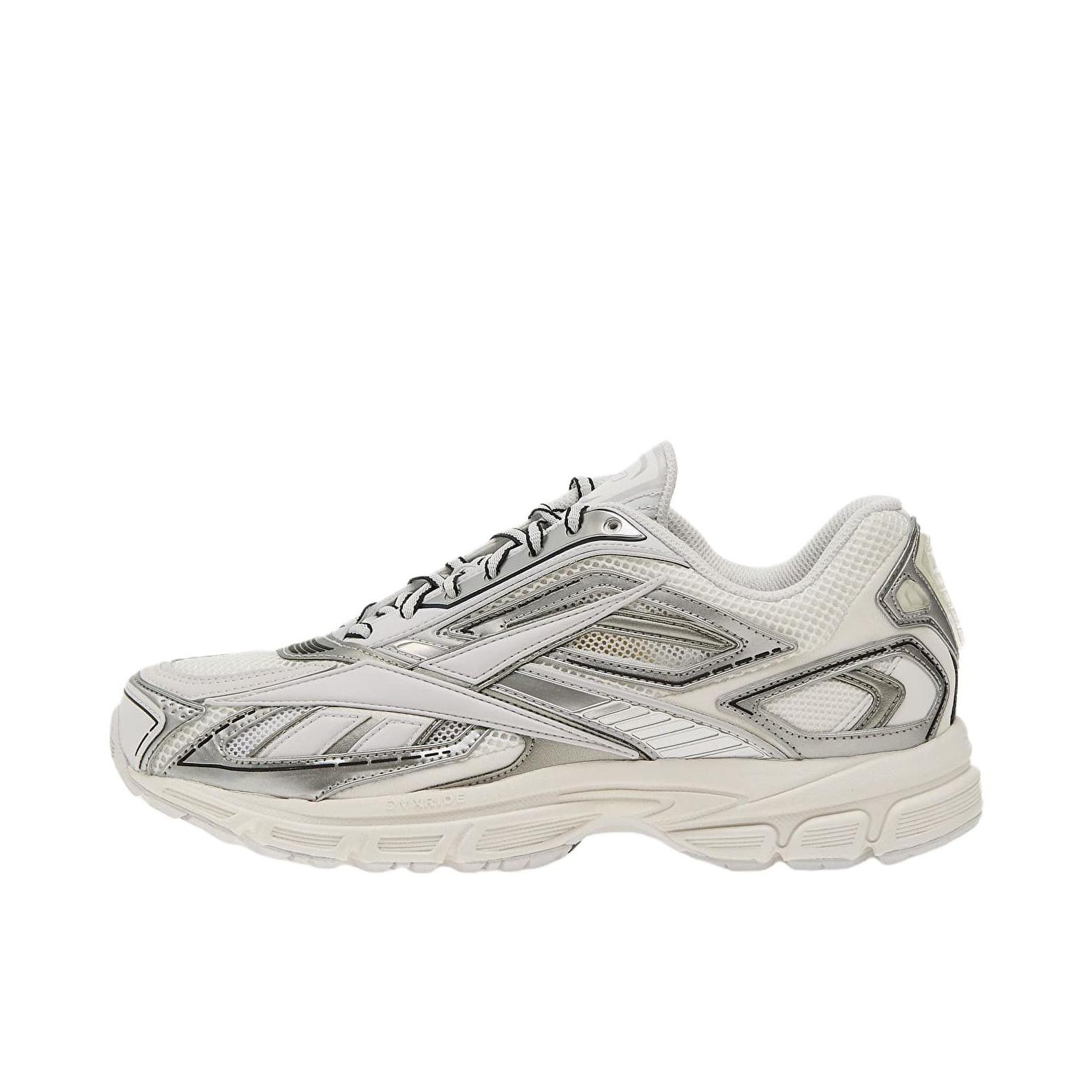 推荐商品：Reebok/锐步 Premier Road Ultra 运动休闲鞋 防滑低帮系带坡跟舒适百搭复古 米色/银色