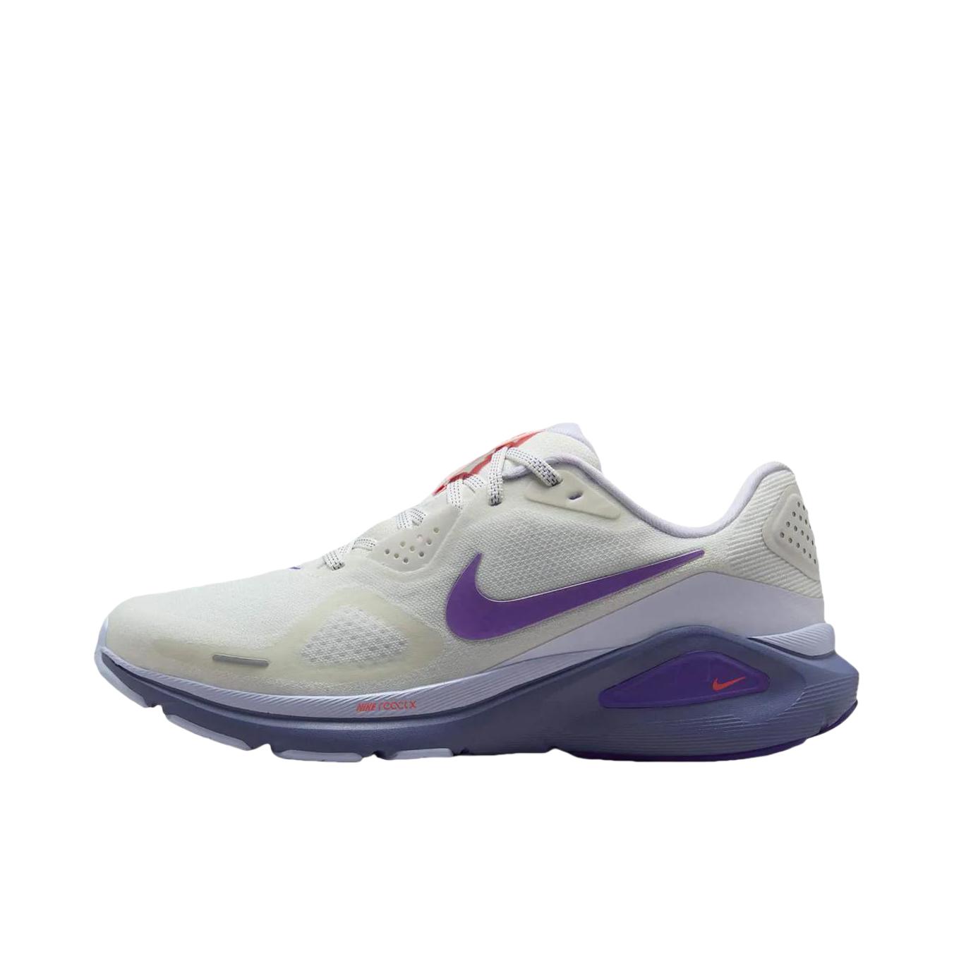 推荐商品：Nike Zoom Structure 26 跑鞋 百搭防滑回弹耐磨低帮泡绵贴合短跑 白色/紫色 