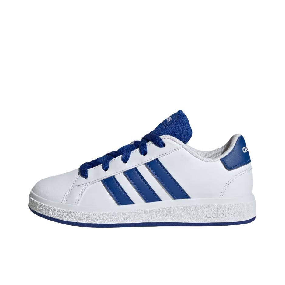 推荐商品：adidas Grand Court Base 00s 面包鞋 板鞋 T头防滑耐磨轻运动合成革薄底贴合 大童/白色/深蓝色