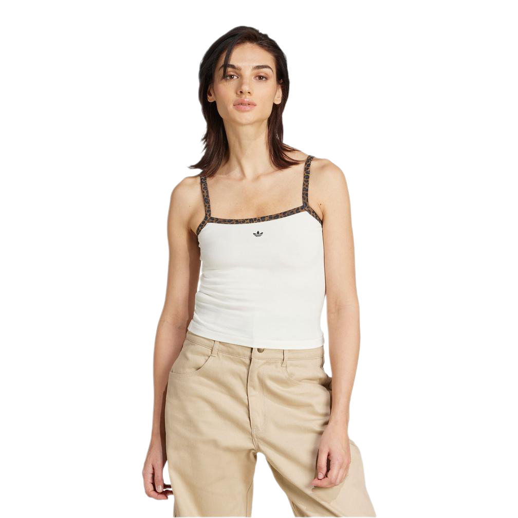 推荐商品：【吴艳妮同款】Adidas/阿迪达斯 针织透气撞色无袖吊带 女装 JW7309 汉玉白