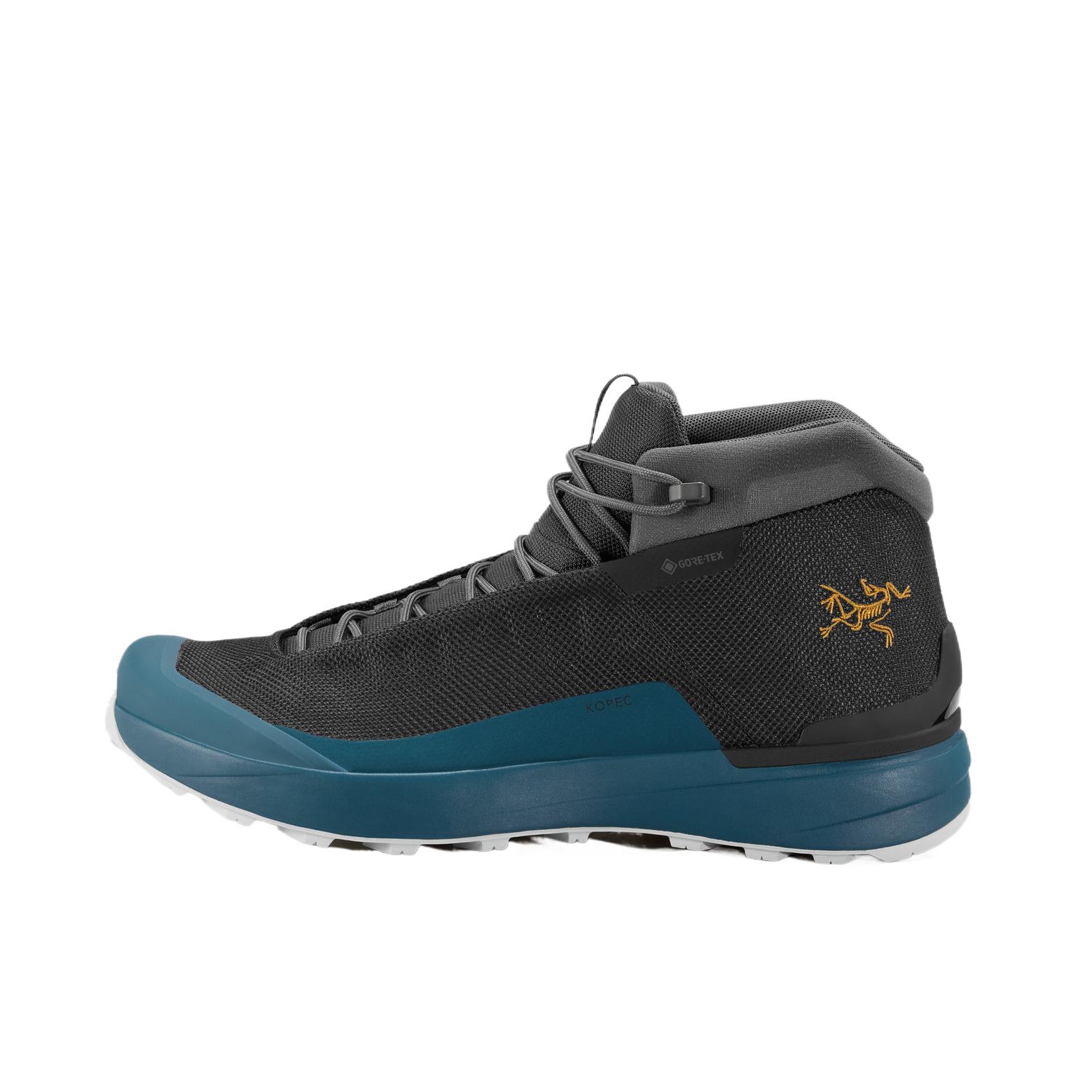 推荐商品：Arc'teryx/始祖鸟  Kopec Mid GTX  舒适透气 防滑耐磨 百搭时尚  户外鞋 黑色/蓝色 