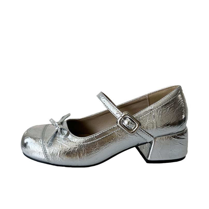 推荐商品：DFOA 单鞋 法式复古气质 DFOA-F502 银色