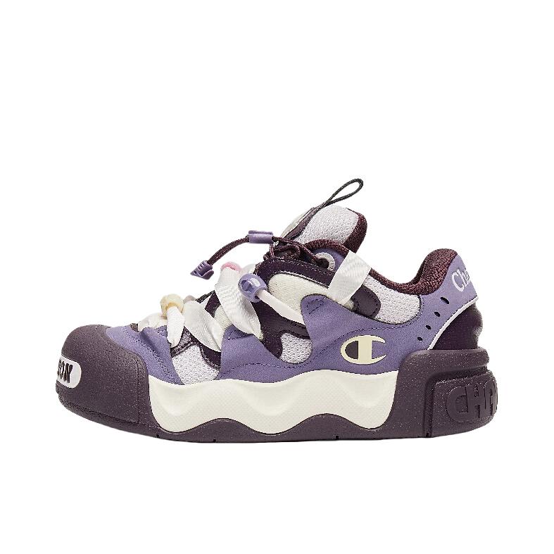 推荐商品：Champion/冠军 板鞋 厚底休闲个性防滑 25FWT65 浅紫色