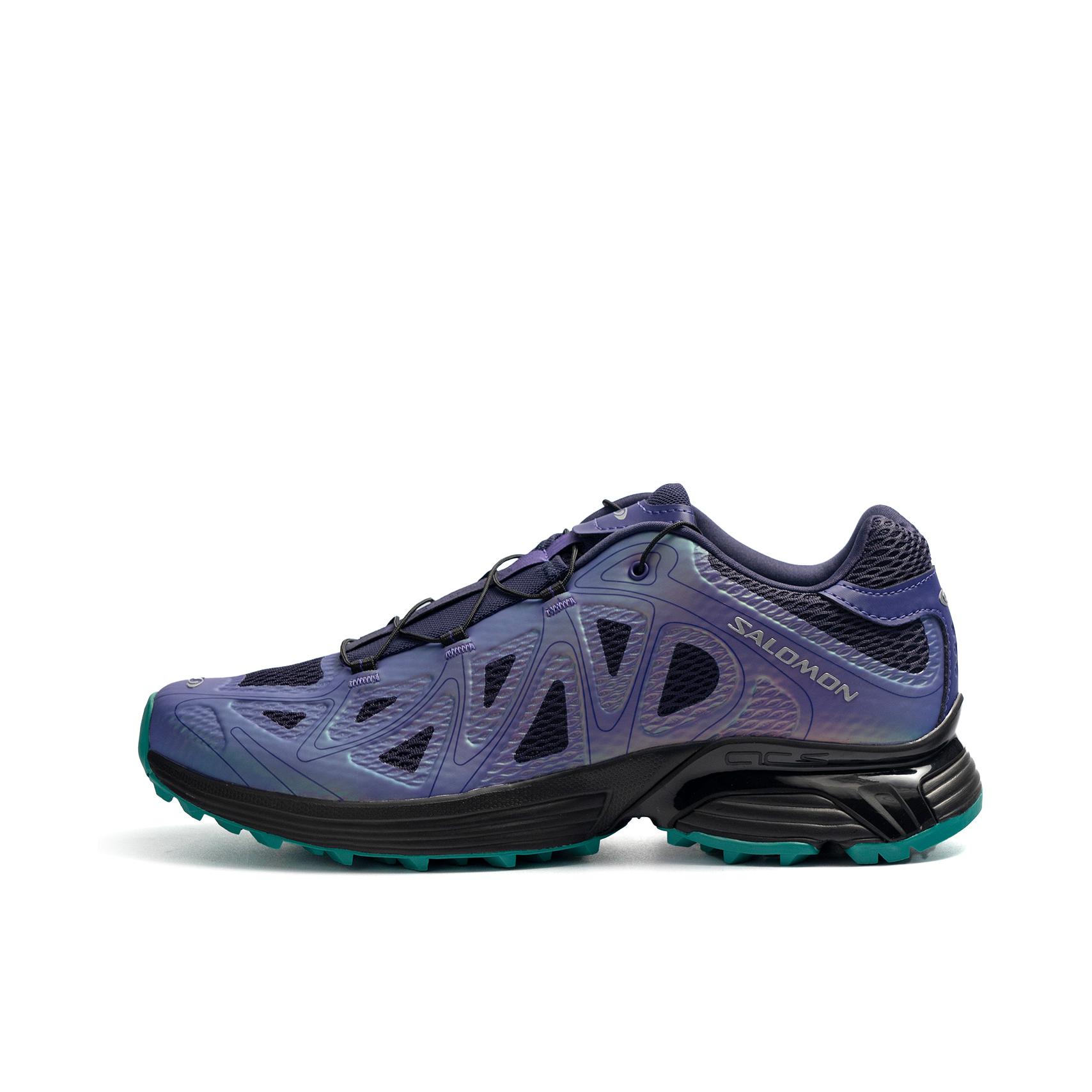推荐商品：Salomon/萨洛蒙 XT-WHISPER VOID 鎏光系列 户外休闲鞋 减震反光圆头平跟 幻夜紫