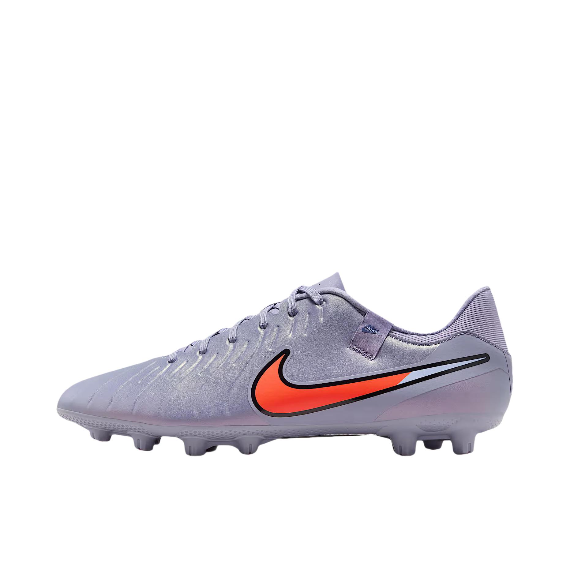 推荐商品：Nike Tiempo Legend 10 Academy HG 中端 胶质短钉 人造草坪 减震耐磨 足球鞋 紫色