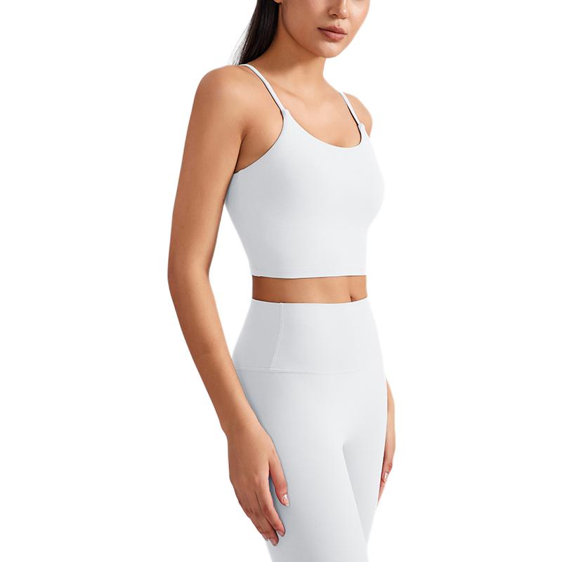 推荐商品：slimmo 防震速干细肩带外穿运动内衣 女装 C5238 白