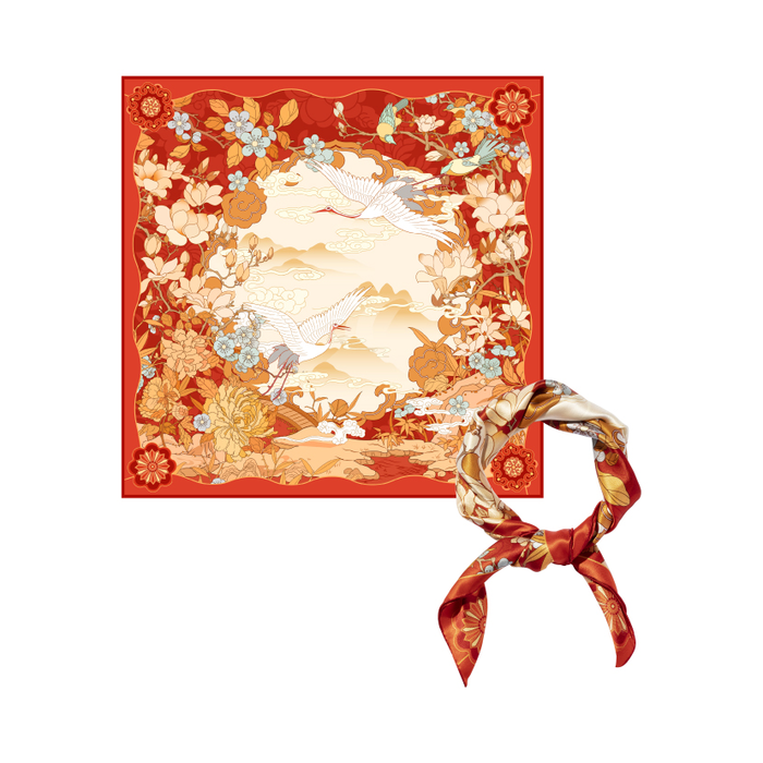推荐商品:Palace Museum/故宫 玉堂富贵桑蚕丝丝巾
