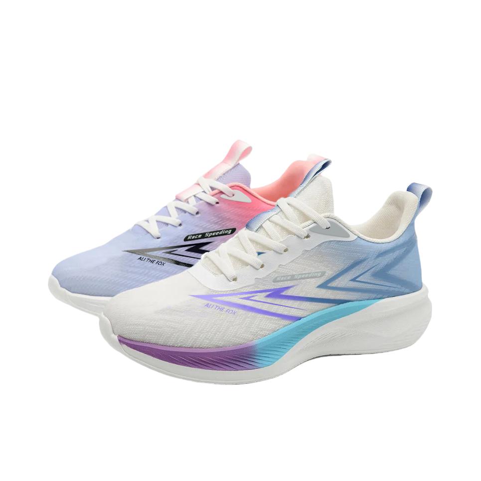 推荐商品：ALI THE FOX/阿狸 跑鞋 简约学院风学生体考 ALI-525-1 鸳鸯款/ 蓝色/粉色