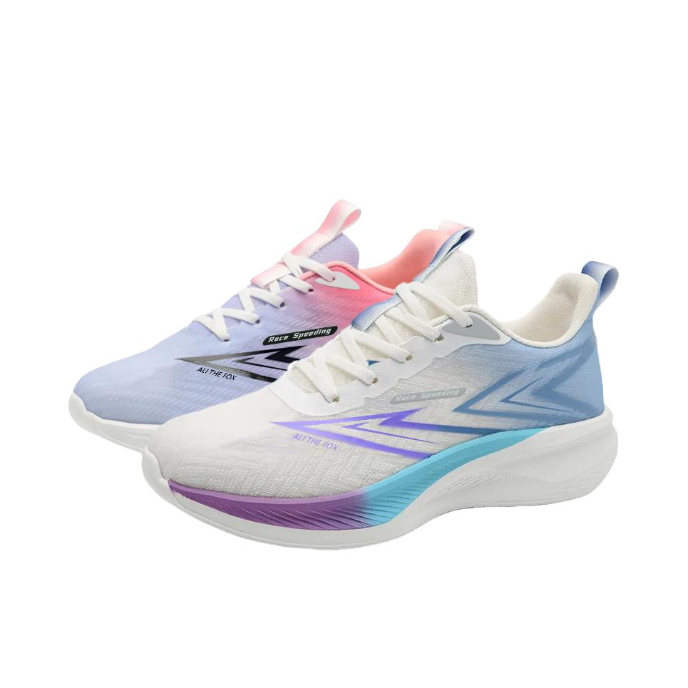 推荐商品：ALI THE FOX/阿狸 跑鞋 简约学院风学生体考 ALI-525-1 透气款/鸳鸯款/蓝色/粉色