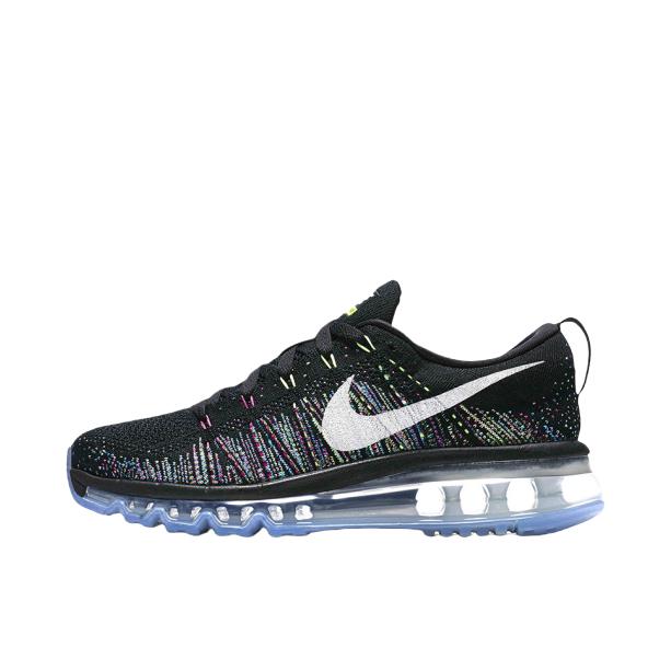 推荐商品：Nike Air Max Flyknit 跑鞋 缓震回弹耐磨轻便透气全掌气垫织物防滑低帮 Black Multi 黑灰/白