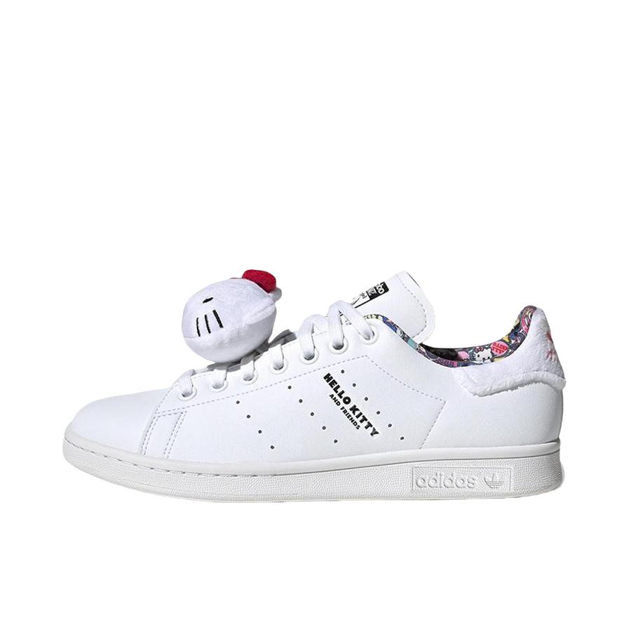 推荐商品：adidas Originals Stan Smith 板鞋 减震透气轻便低帮包裹性 Hello Kitty联名/白色