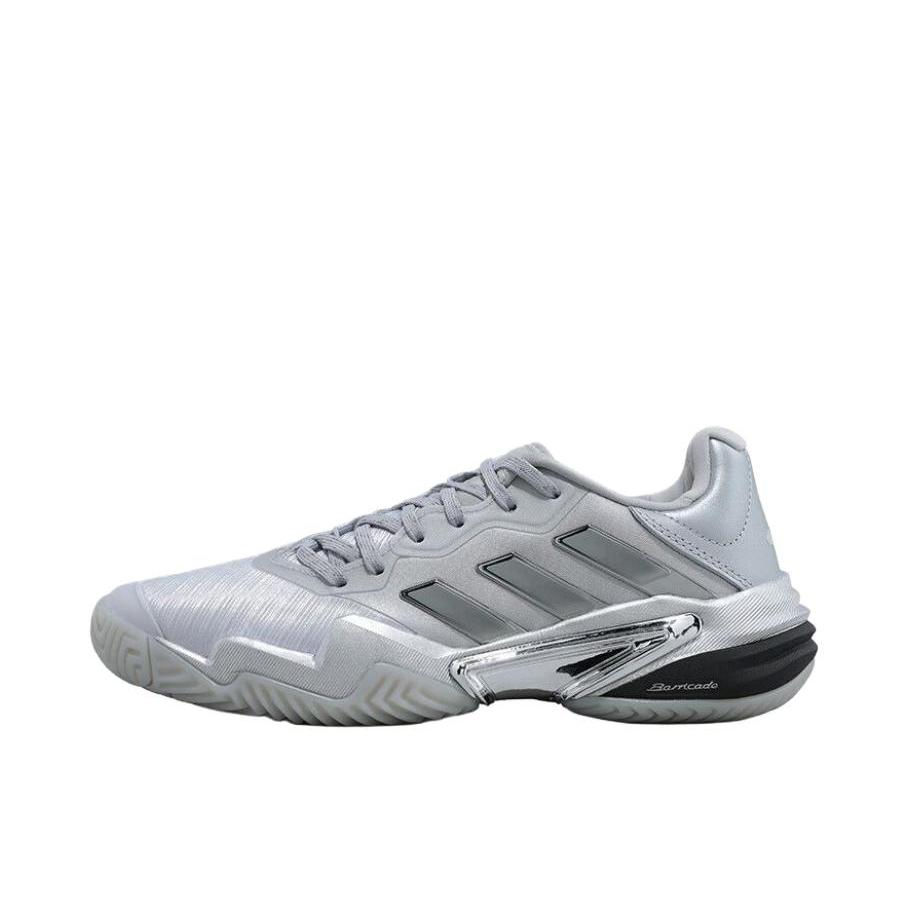 推荐商品：adidas Barricade 13 舒适透气 减震耐磨 贴合 支撑 网球鞋 银色/灰色