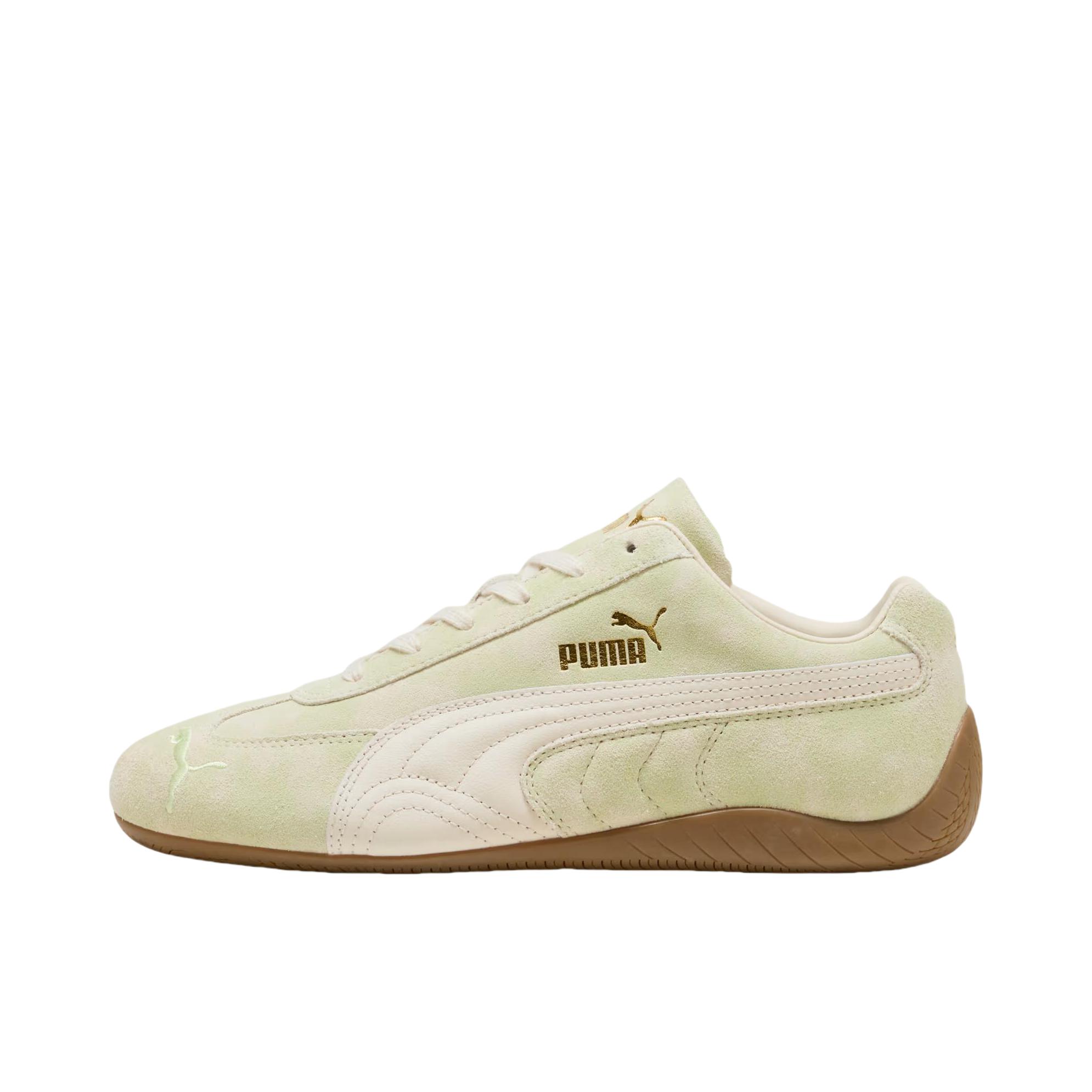 推荐商品：【单依纯同款】 Puma/彪马 Speedcat 运动休闲鞋 防滑耐磨薄底赛车风做旧T头鞋 浅绿色/高山雪白 