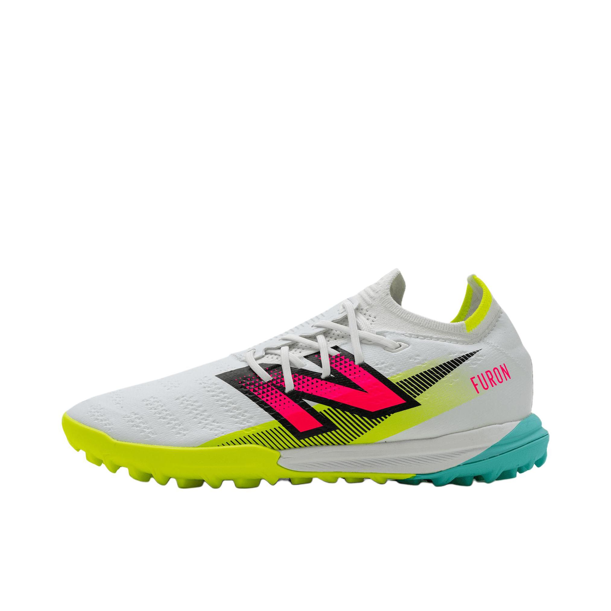 推荐商品：New Balance Furon V7 + Pro TF 足球鞋 高端胶质碎钉人造草地防滑减震圆头耐磨 B宽/女款/白色/红色/绿色