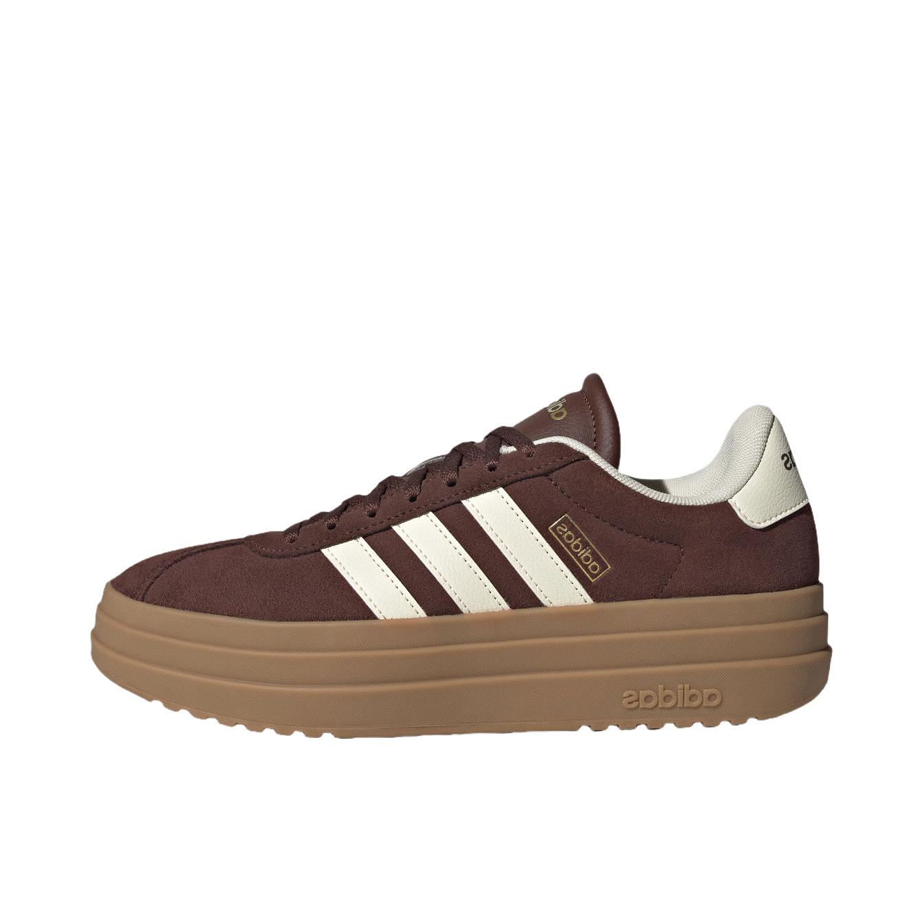 推荐商品：adidas VL Court Bold T头鞋 德训鞋 板鞋 舒适百搭复古防滑耐磨轻便厚底增高贴合圆头 女款/赤褐色/乳白色