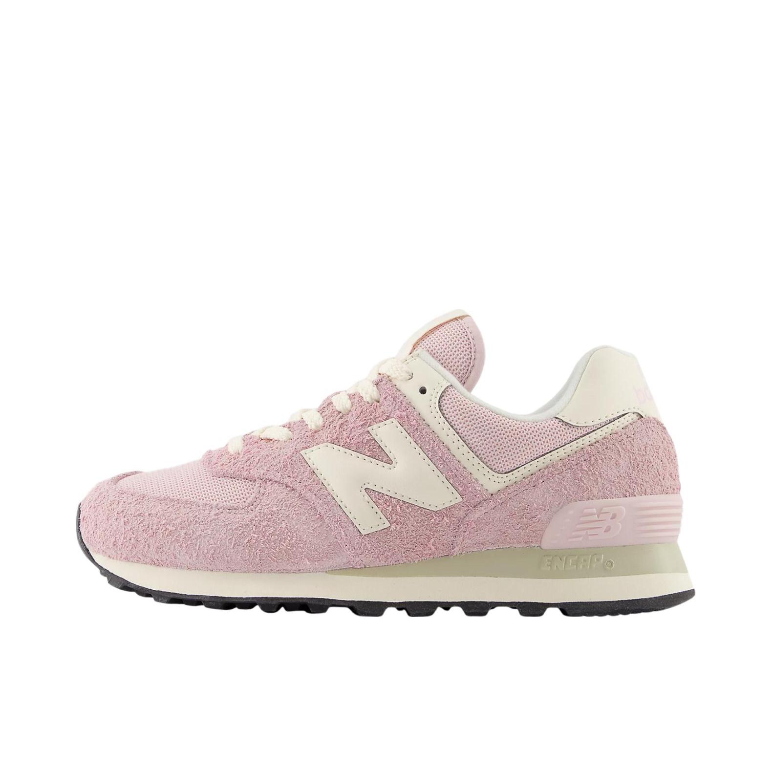推荐商品：New Balance 574 运动休闲鞋 阿甘鞋 经典复古防滑耐磨缓震舒适透气时尚百搭轻便 B宽/女款/浅粉色/米色