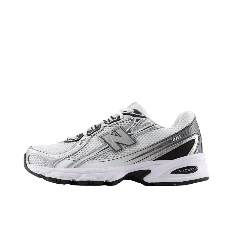 推荐商品：New Balance 740 跑鞋 增高防滑耐磨透气低帮系带拼接圆头千禧风贴合支撑耐穿 D宽/白色/银色