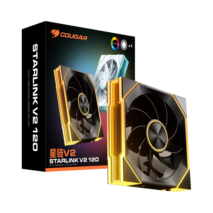 推荐商品：COUGAR/骨伽 星链V2 机箱风扇 ARGB神光同步 无线拼接