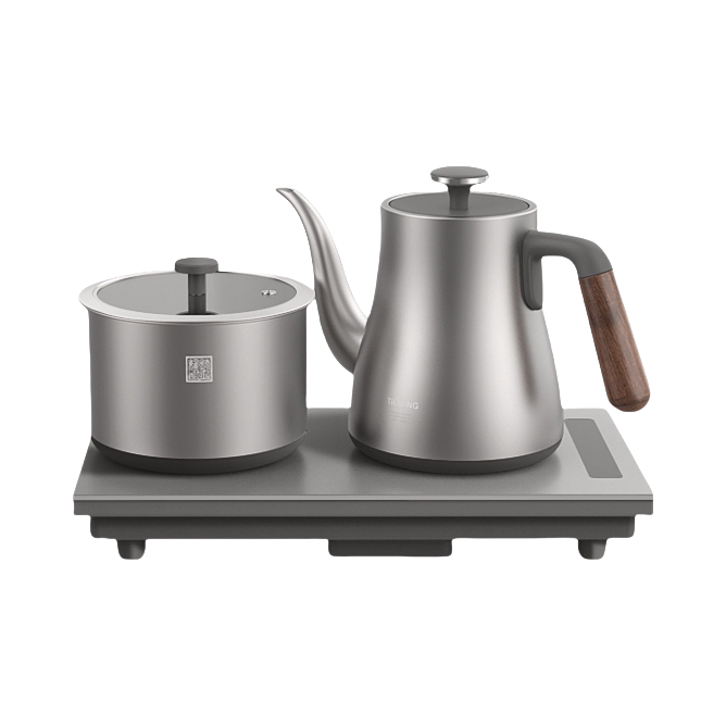 推荐商品：TiLIVING/钛立维 T006系列 煮茶器 防烫把手 多档调节 纯钛 双炉 恒温