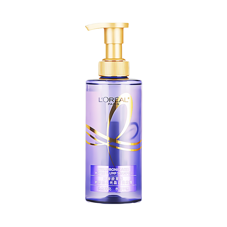 L'OREAL 洗发水 玻尿酸水光系列紫安瓶洗发水 蓬松滋润 去油去屑