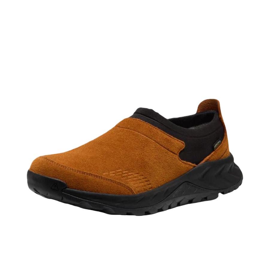 推荐商品：KEEN/科恩 TTS MOC WP 户外休闲鞋 低帮一脚蹬厚底 深棕色 