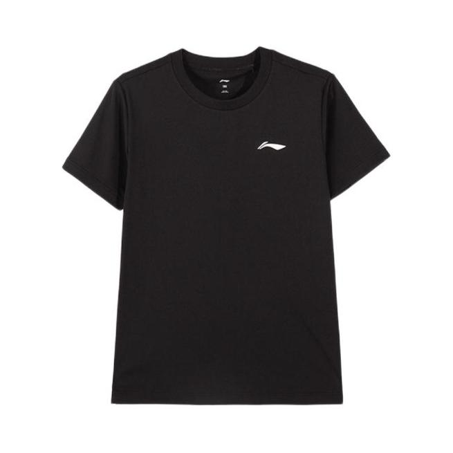 推荐商品：Li Ning/李宁青少年 亲肤套头透气凉感圆领短袖T恤 中大童 YTSV135 黑