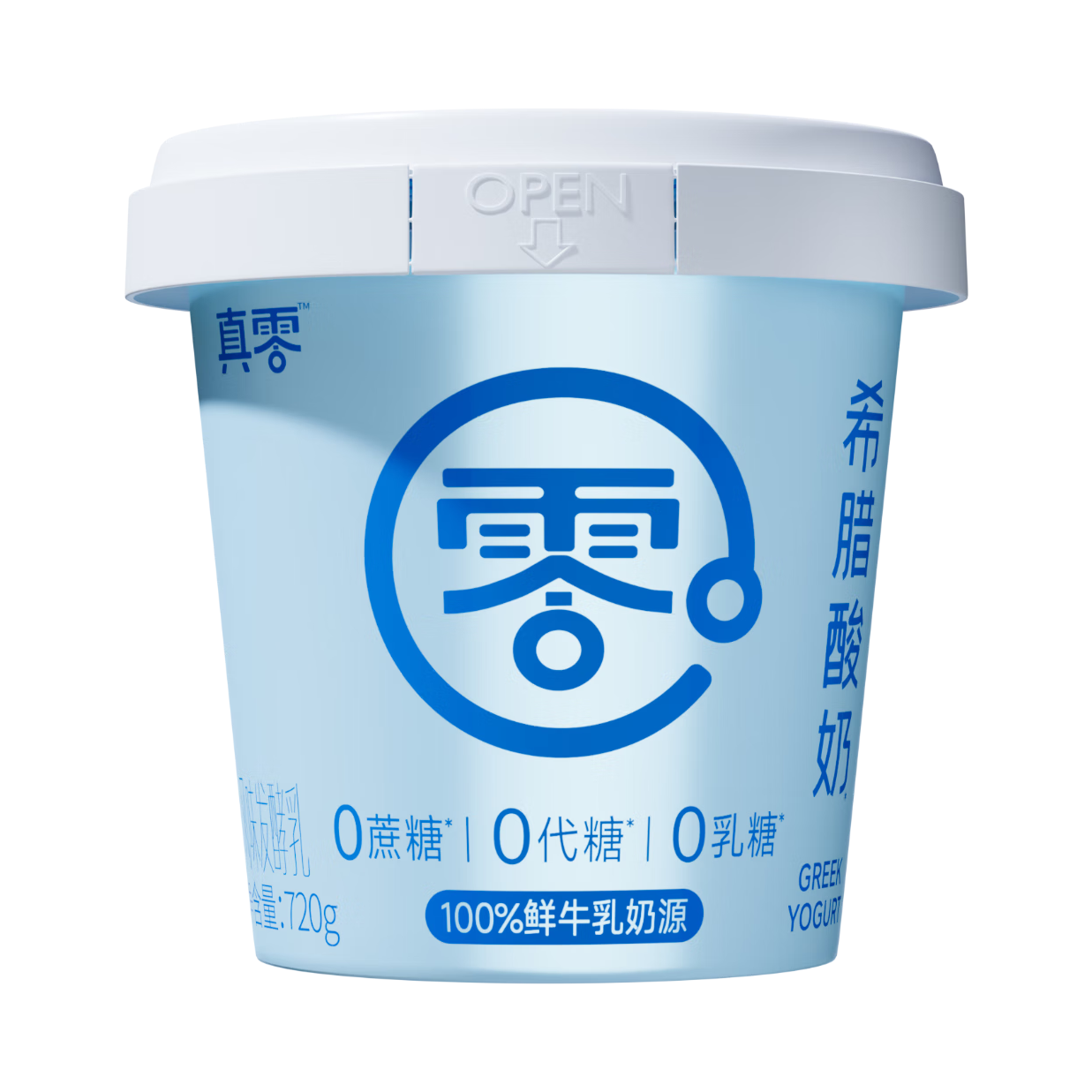 推荐商品：真零 零糖 希腊酸奶 720g 桶装