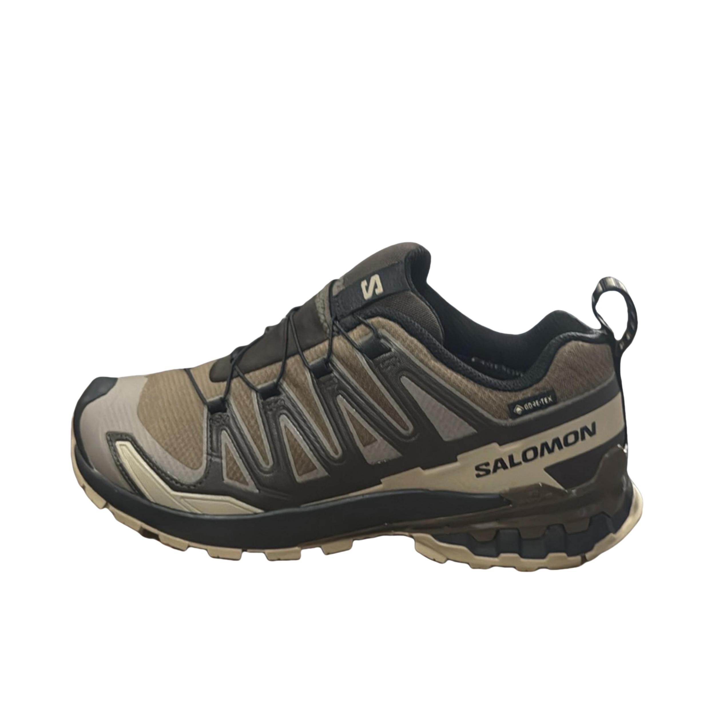 推荐商品：Salomon/萨洛蒙 XA Pro 3D V9 GTX 防滑耐磨 防水 网布 减震支撑 越野跑鞋 棕色