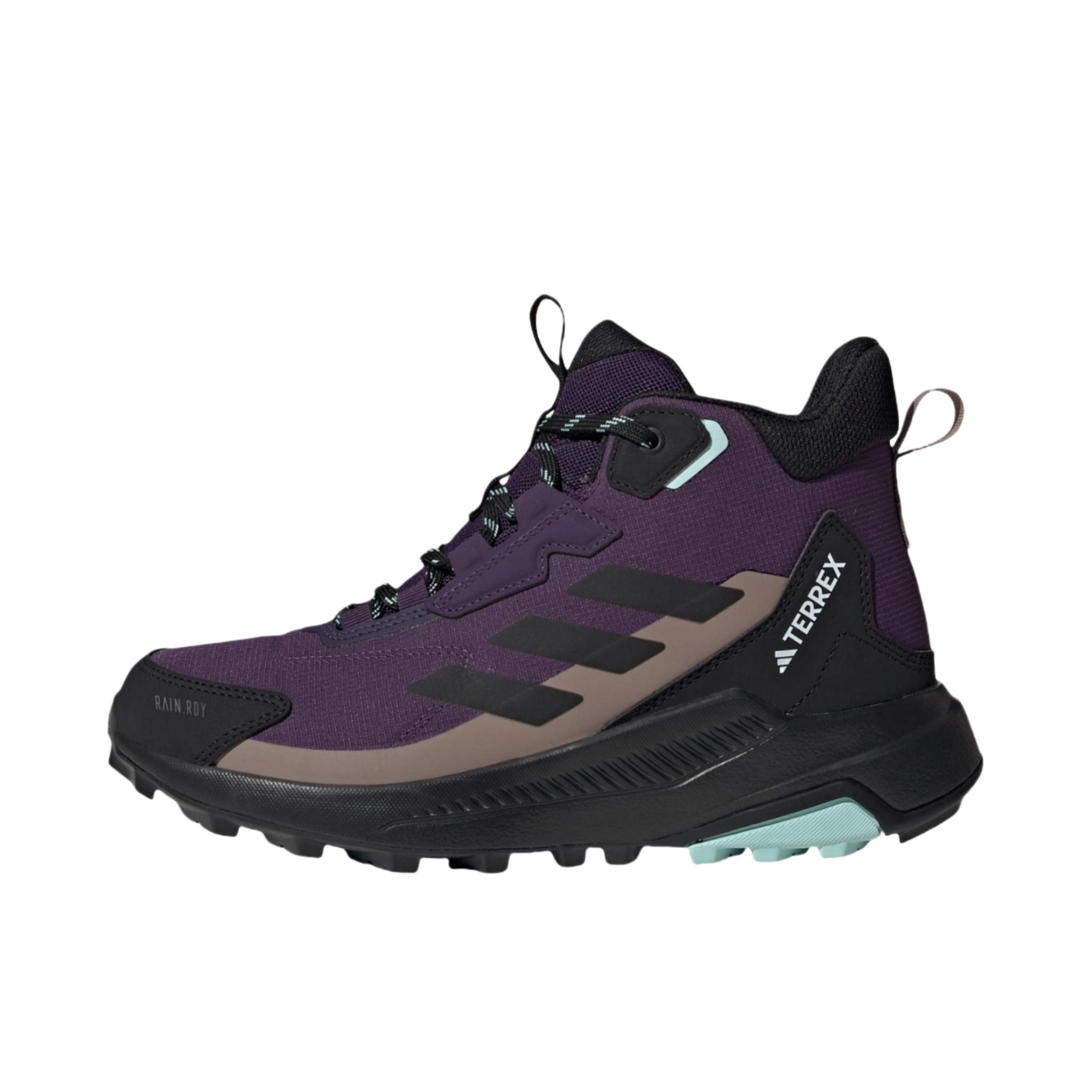推荐商品：adidas  Anylander  R.RDY  防滑 防水 低帮 系带  户外鞋 中帮/女款/梅子紫/核心黑/痕迹棕 
