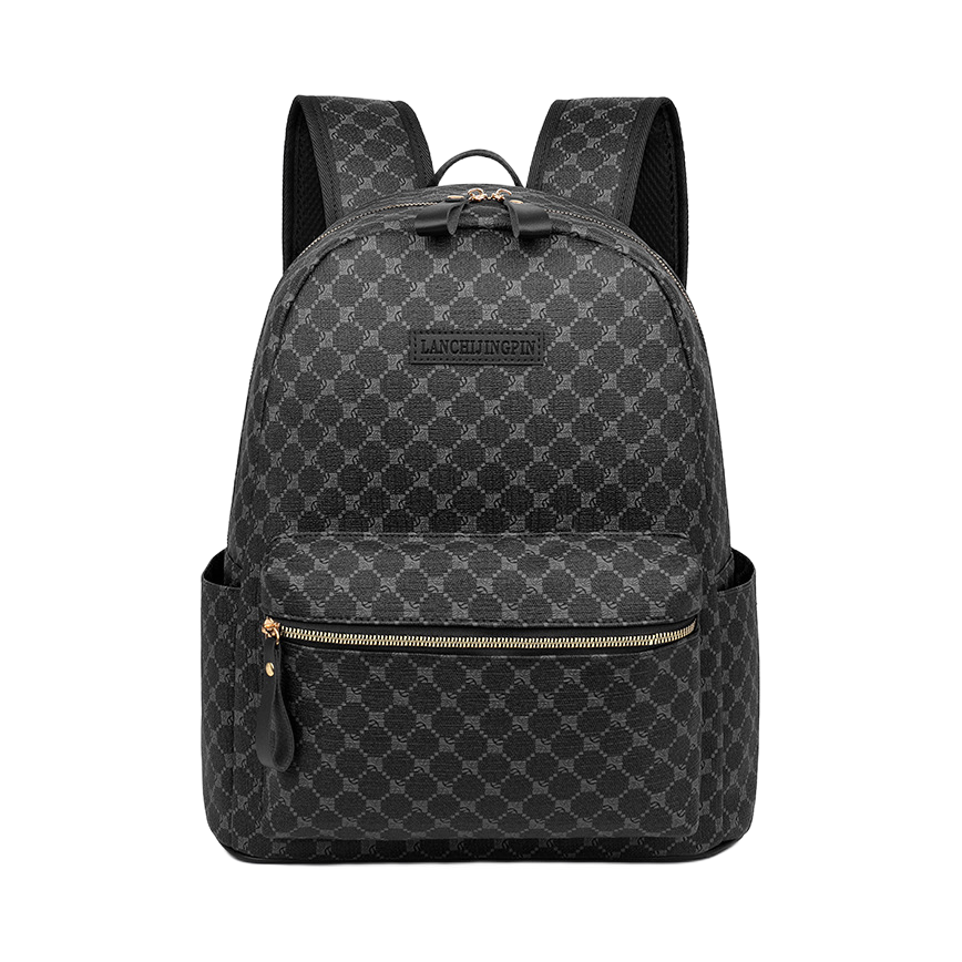 推荐商品：Bywhich 多色简约大气时尚潮流商务百搭PU双肩包