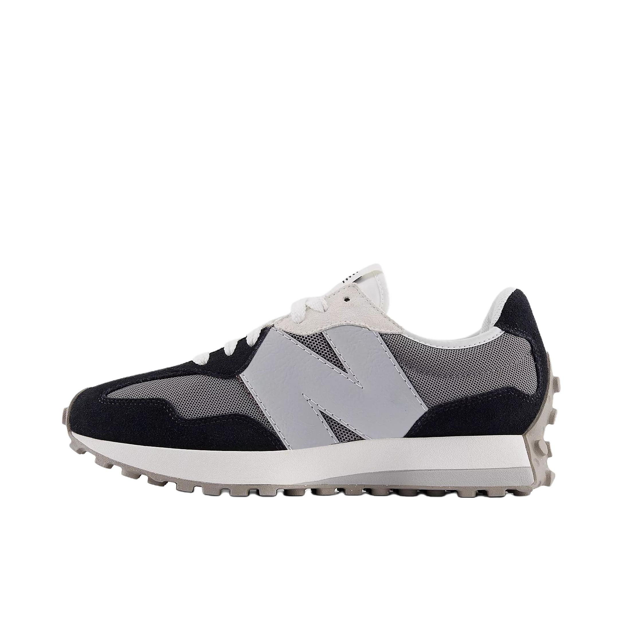 推荐商品：【IU同款】 New Balance 327 跑鞋 舒适复古防滑耐磨休闲透气减震拼接运动防水织物慢跑圆头 D宽/灰色/黑色