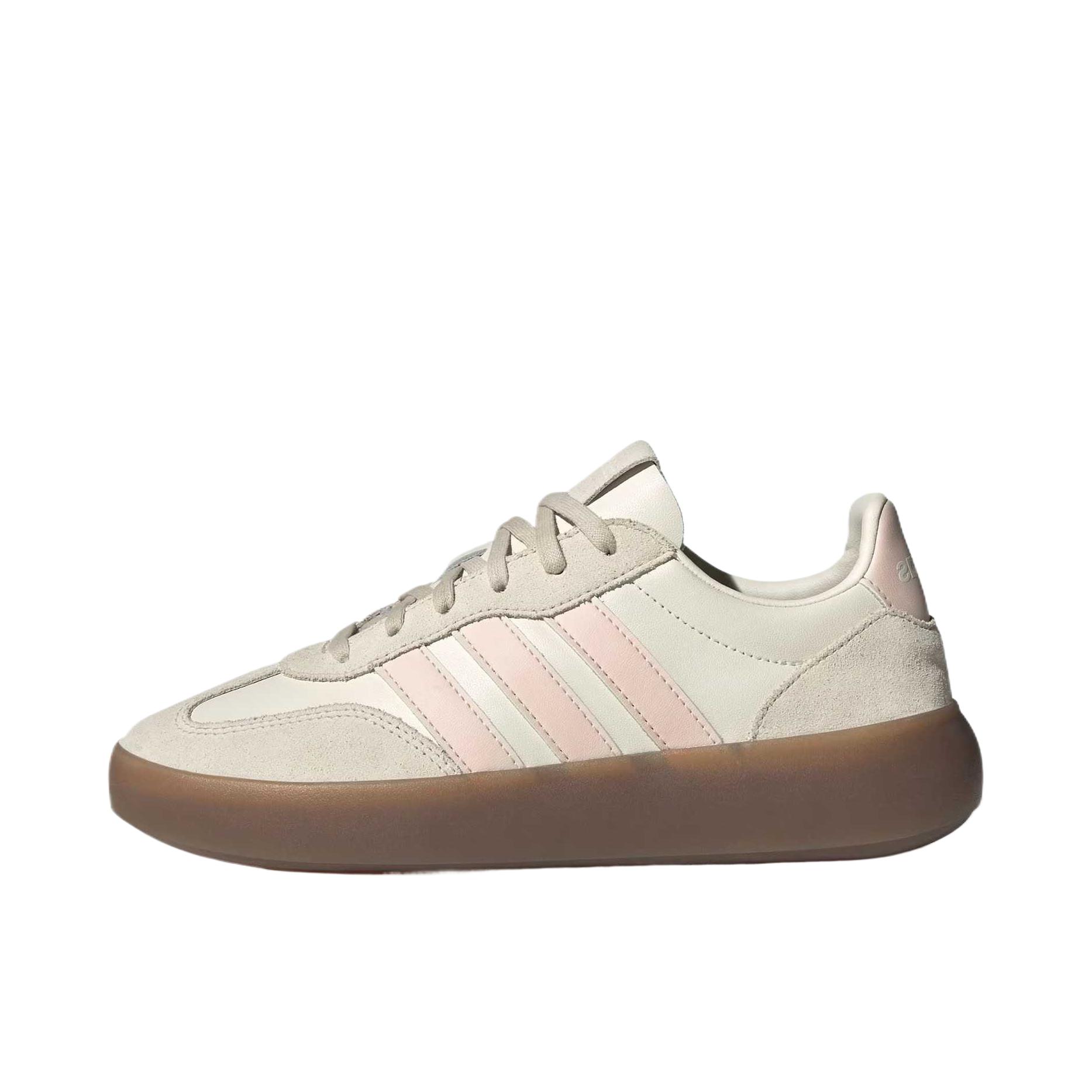 推荐商品：adidas BARREDA DECODE T头鞋 德训鞋 板鞋 百搭复古时尚简约防滑耐磨舒适轻便透气薄底贴合支撑 粉色/白色
