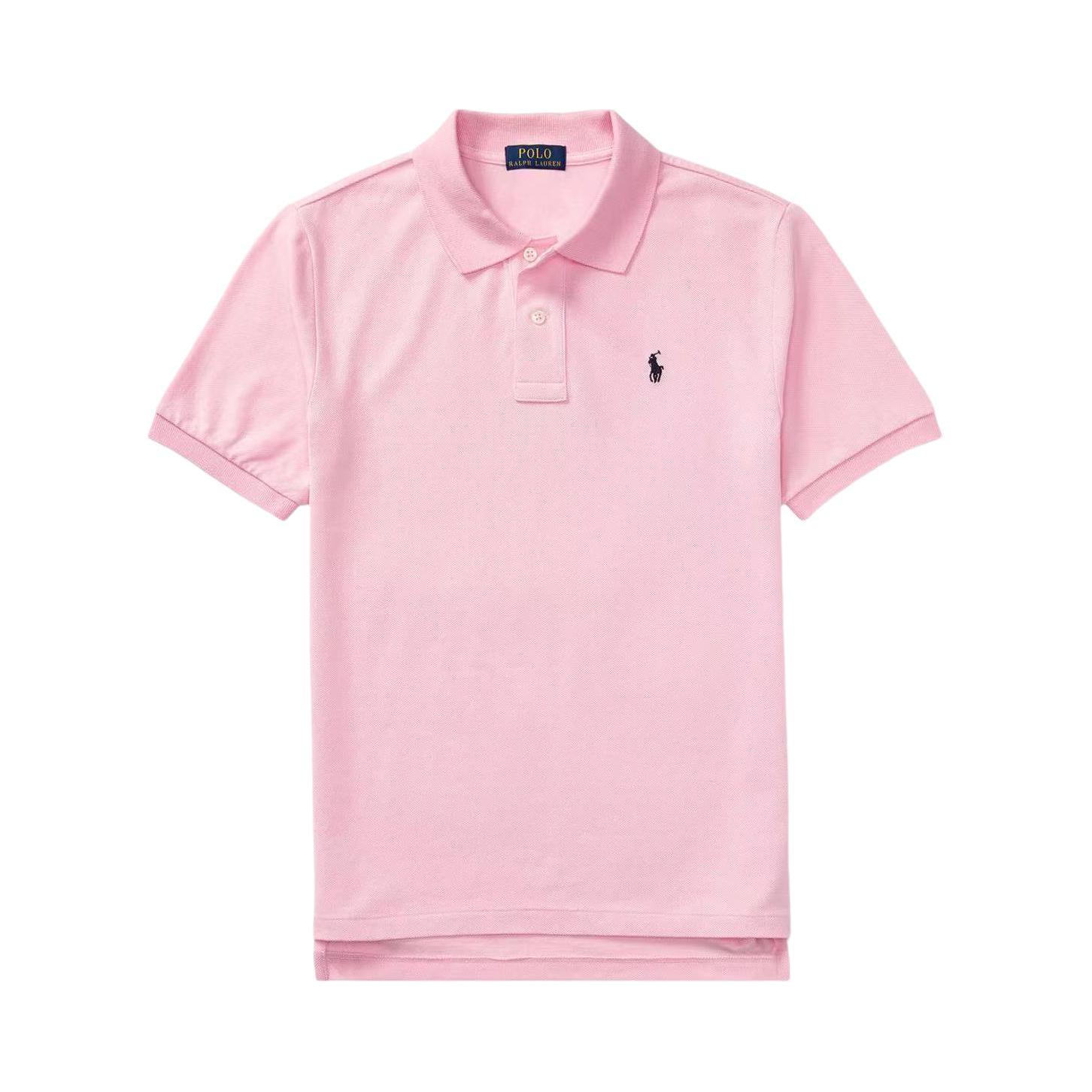 推荐商品：Ralph Lauren/拉夫劳伦童装 棉质Logo刺绣小马标套头条纹短袖翻领Polo衫 323603252004 粉