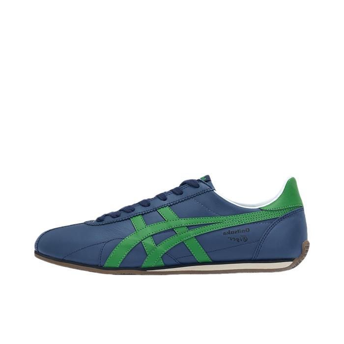 推荐商品：Onitsuka Tiger 鬼冢虎 Runspark 运动休闲鞋 轻便透气舒适减震防滑耐磨复古 深蓝色/绿色