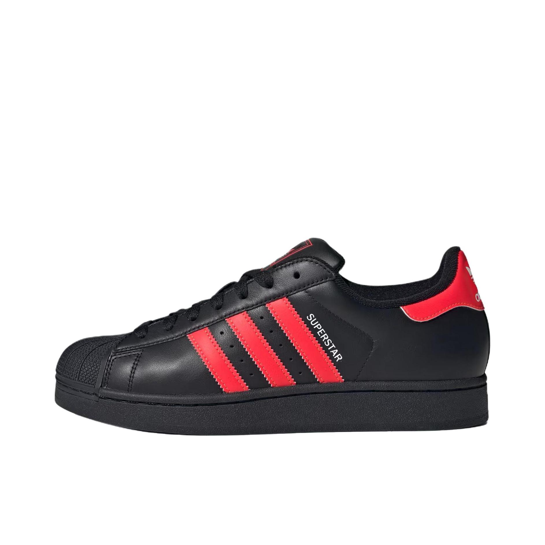 推荐商品：adidas Originals Superstar 2 板鞋 复古防滑耐磨贝壳头贴合圆头支撑 黑色/纯红色