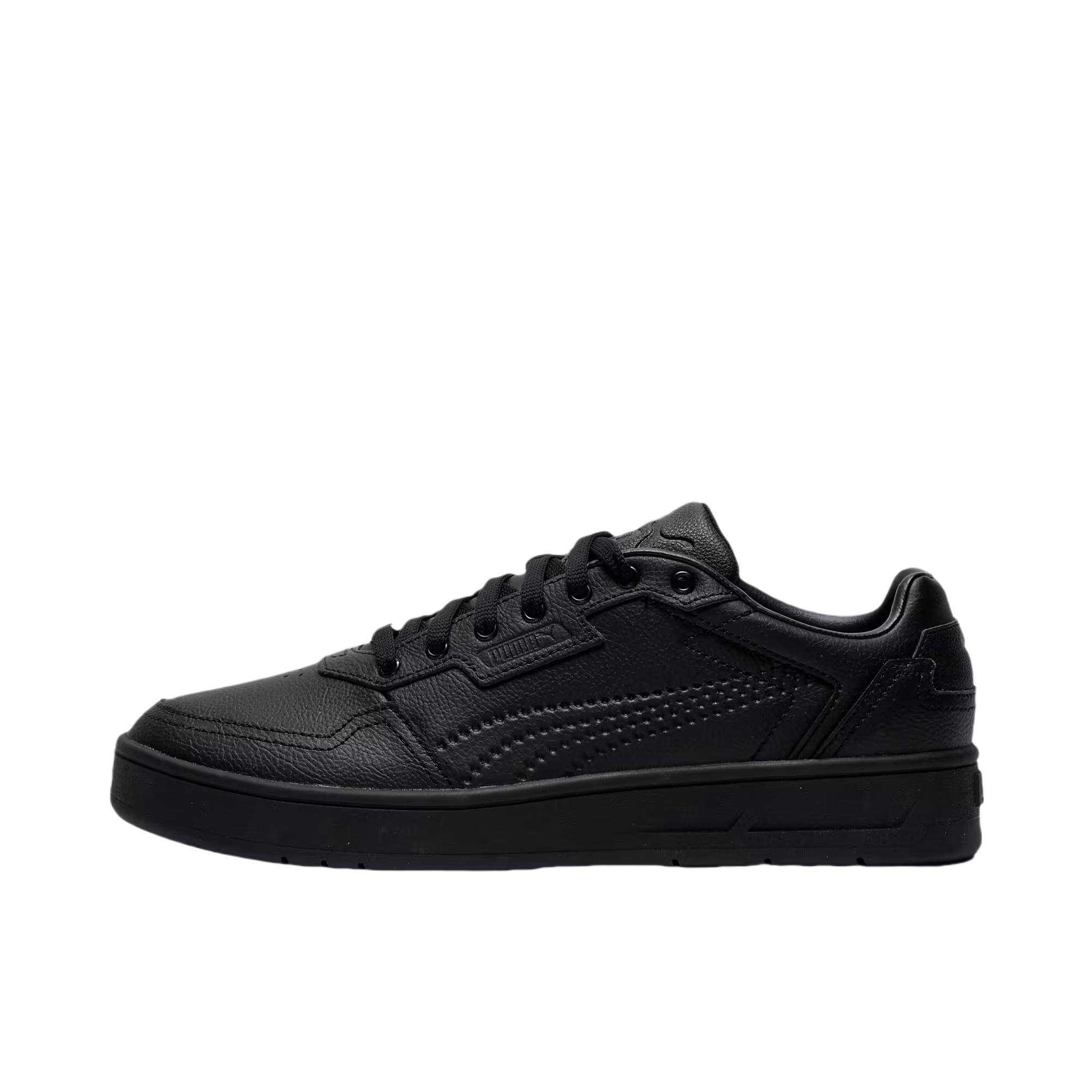 推荐商品：Puma/彪马 Court Classic Lux 简约复古 防滑耐磨 舒适低帮 圆头 板鞋 黑色
